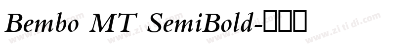 Bembo MT SemiBold字体转换